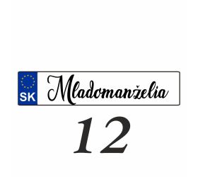 Svadobná ŠPZ, rôzne motívy - Svadba