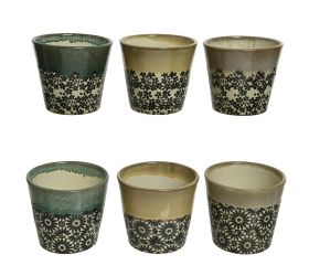 Kvetináč obal terac.ovál ass6 v12,8x14cm