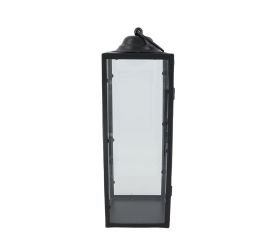 512fl/s lampáš kov+sklo veľký 18,5x18,5x58cm čierny