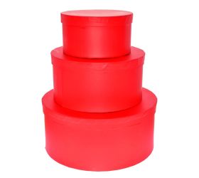 Darč.krabička s/3 25x11cm,20x10cm,15x8cm červená