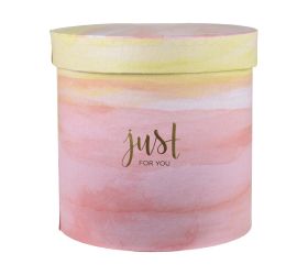 Darč.krabička just for you s/3 19,5x19cm žlto-ružová