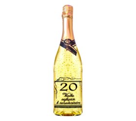 Šumivé víno so zlatom k 20. narodeninám