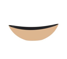 Loďka plast 55x18x15cm béžová