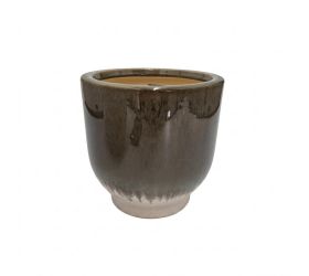 Obal tara keramika zemitotmavozelený h24xd24cm