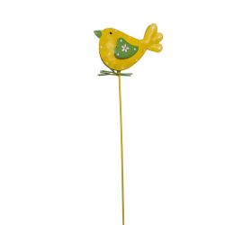 Zápich vtáčik žlt/zel plech 8,5*2,5*30cm