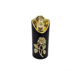 Svet.led rico s ružou black-gold-wh 12,5cm/1/25/lux-bat