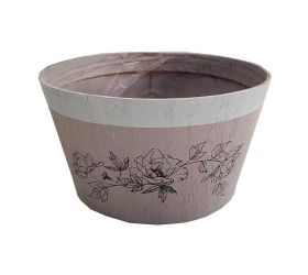 Obal breza kvet.vzor sivo-fial. 15x9cm