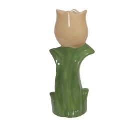 Váza tulipán keramika 20,5cm broskyňová
