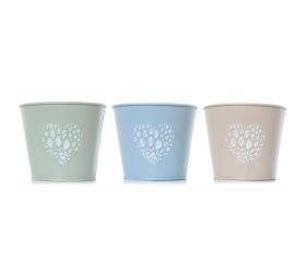 Obal vedro kov malé mix 3f srdce v:11x13,5cm super cena