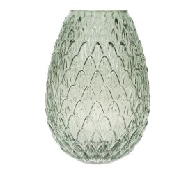 Váza zelená sklo 17*17*24,5cm