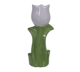 Váza keram. tulipán fial. 20,5cm