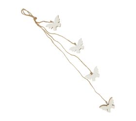 Záves girlanda motýľ natur 60x9x1,5cm