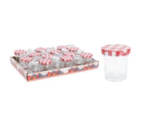 Pohár sklo/zav. 45ml s kov. vrchnákom