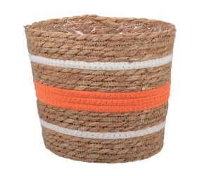 Obal ratan pruhy natur 22x19cm