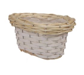 Obal ovál prútie bie+natur 22x15,5x11cm