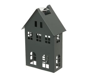 Domček kov s ampulkou tm.zelený 10x4x16cm