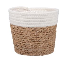Obal ratan natur/biely 19x17,5cm