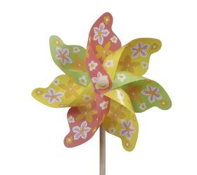 Vrtuľka plast farebná 22x45cm