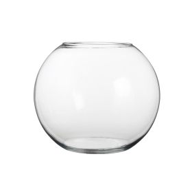 Sklenená váza guľatá, výška 20 cm, priemer 25 cm