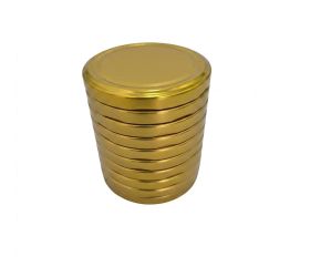 Klik veká na zeleninu, zlaté, priemer 82 mm, sada 10 ks