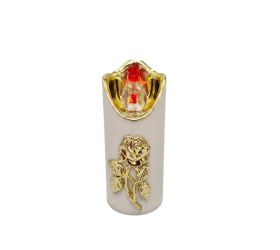 Svet. led rico ruža biela/zl+čer 1/25/lux -bat 12,3cm