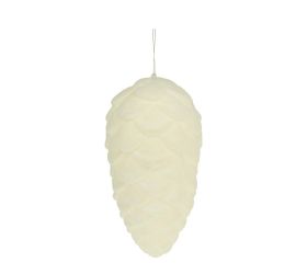 Záves šiška zamat plast 25 cm krém