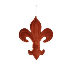 Záves ornament zamat plast 10cm oranžová