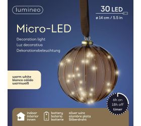 Led guľa záves bater. pr.14cm