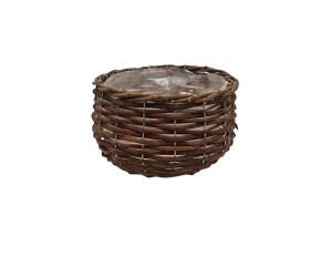 490fl/s obal prútie okrúhly hnedý s 19*13cm