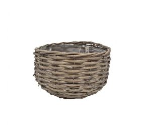 489fl/s obal prútie okrúhly sivý s 19*13cm