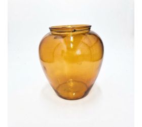 Váza sklo recykl sv hnedá v28/pr.26cm