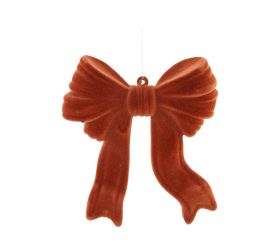 Záves mašľa zamat plast 33 × 28 cm oranžová