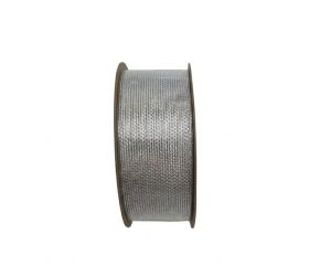 Stuha 3,8 cm, 15 m strieborná
