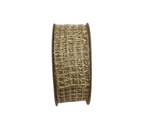 Stuha vian sieťka 3,8cm/10m zlatá