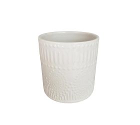 Obal jemný vzor biely 13,5xv14cm