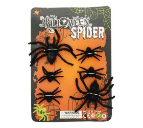 Pavúk čierny zamat mix sada 6 ks 5-8 cm
