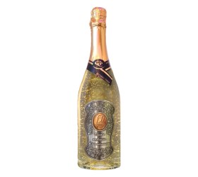 Šumivé víno so zlatom k 60. narodeninám - Kovová etiketa – 750 ml