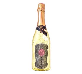 Šumivé víno so zlatom k 80. narodeninám - Kovová etiketa – 750 ml